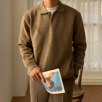 Damen Pullover Mit Polokragen