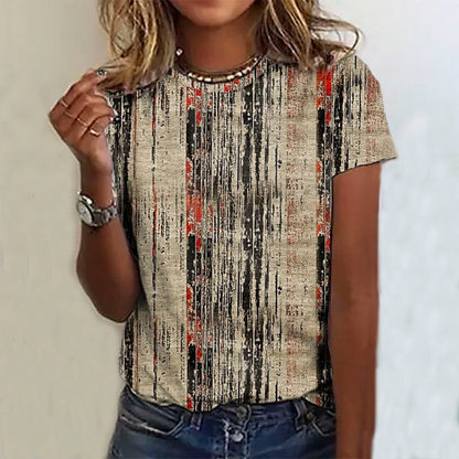 Eveloria Damen T-Shirt BedrucktVintage Style Weiß