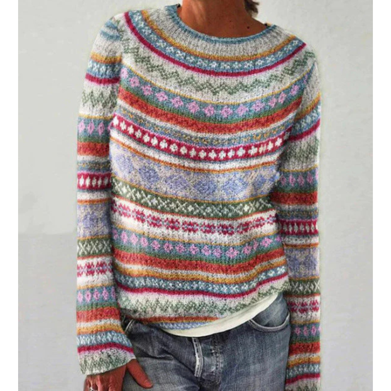 Eveloria Damen Strickpullover Rundhals