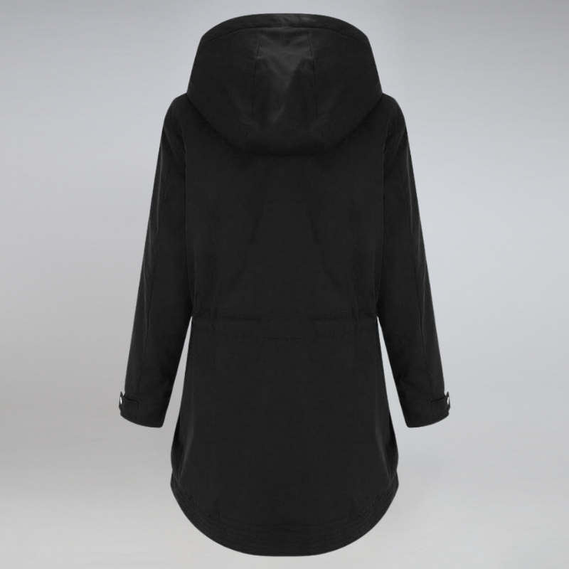 Damen Winterparka Gefüttert Kapuze Reißverschluss