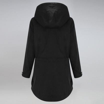 Damen Winterparka Gefüttert Kapuze Reißverschluss