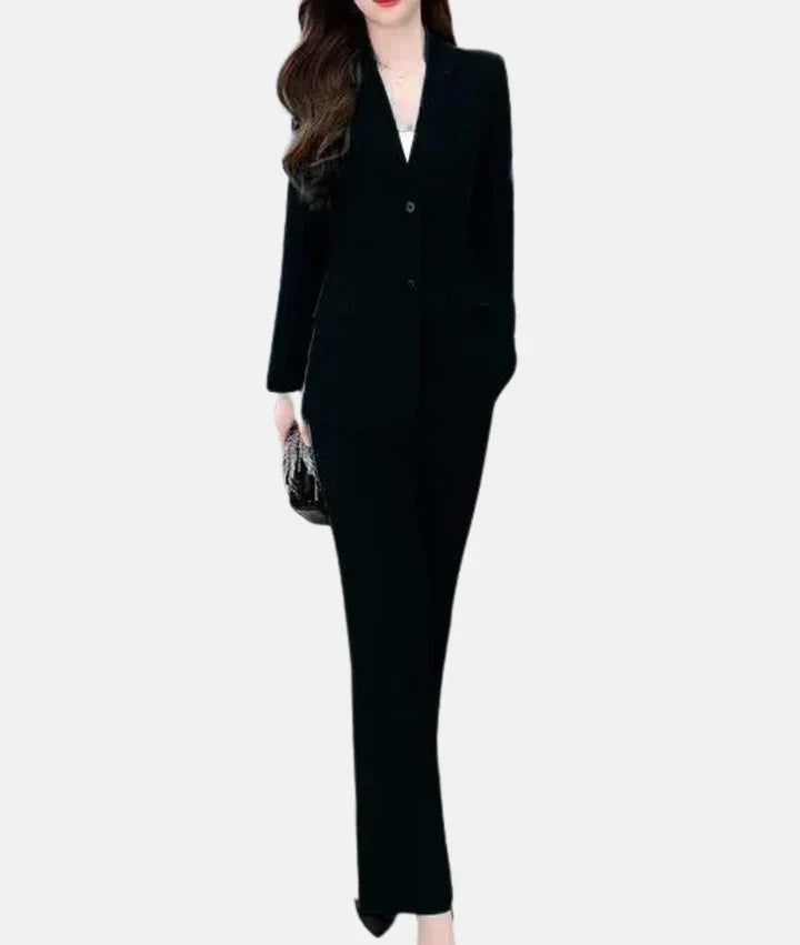 Eveloria Damen Hosenanzug Taillierter Blazer