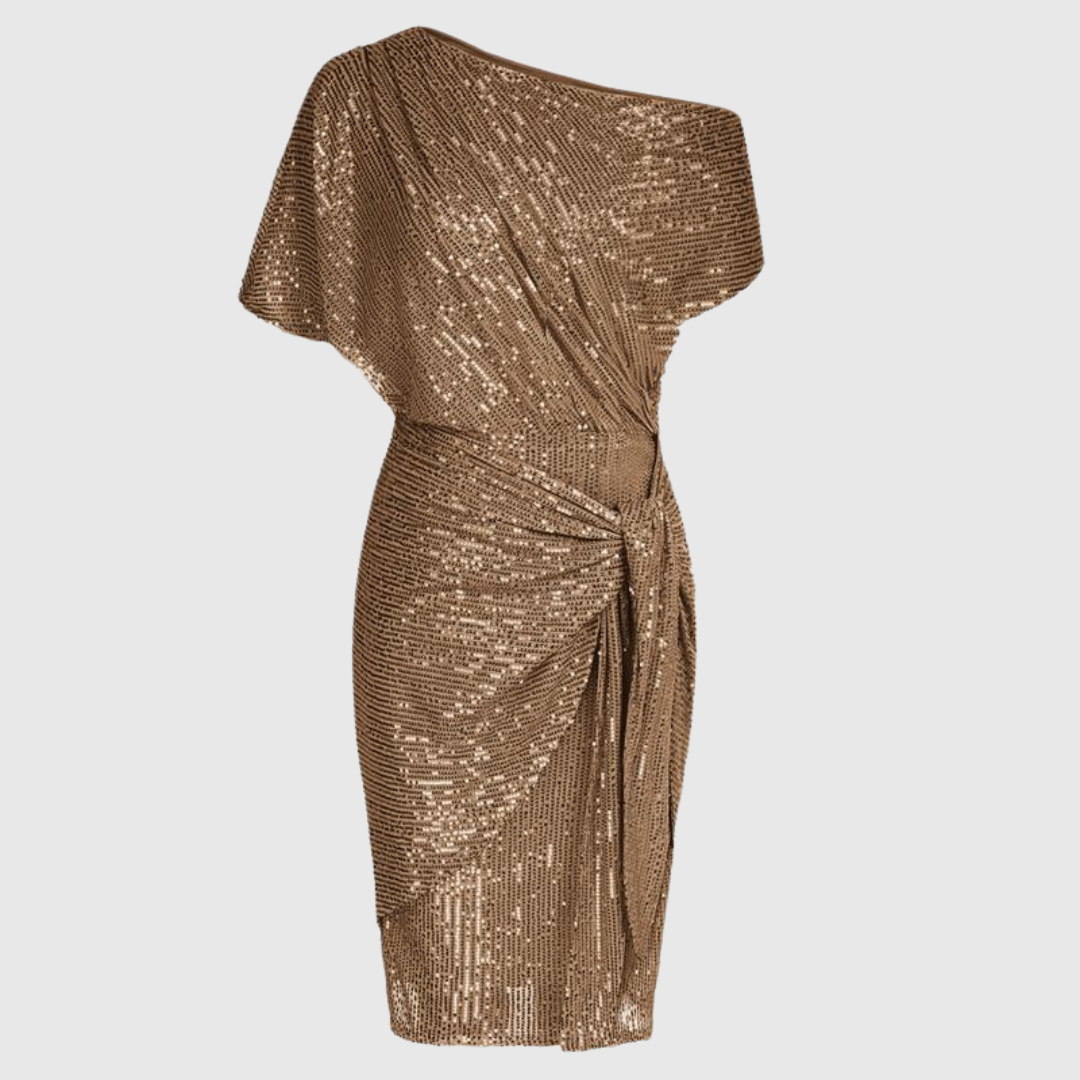 Damen Paillettenkleid Elegantes Bodycon Kleid Glitzer