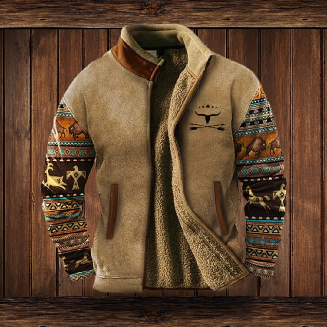 Herren Fleecejacke Leicht Warm 3D-Print