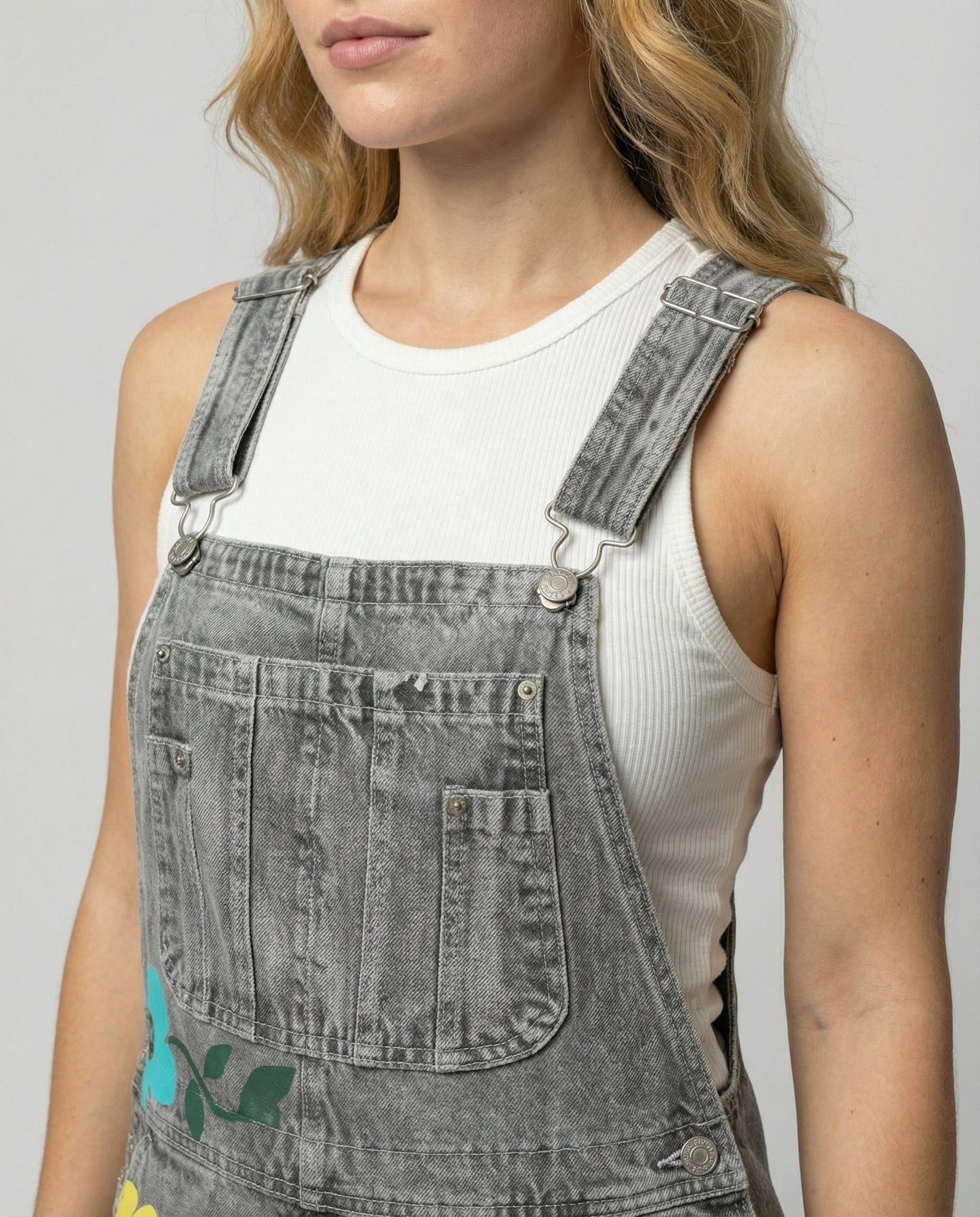 Damen Ärmelloser Denim-Overall