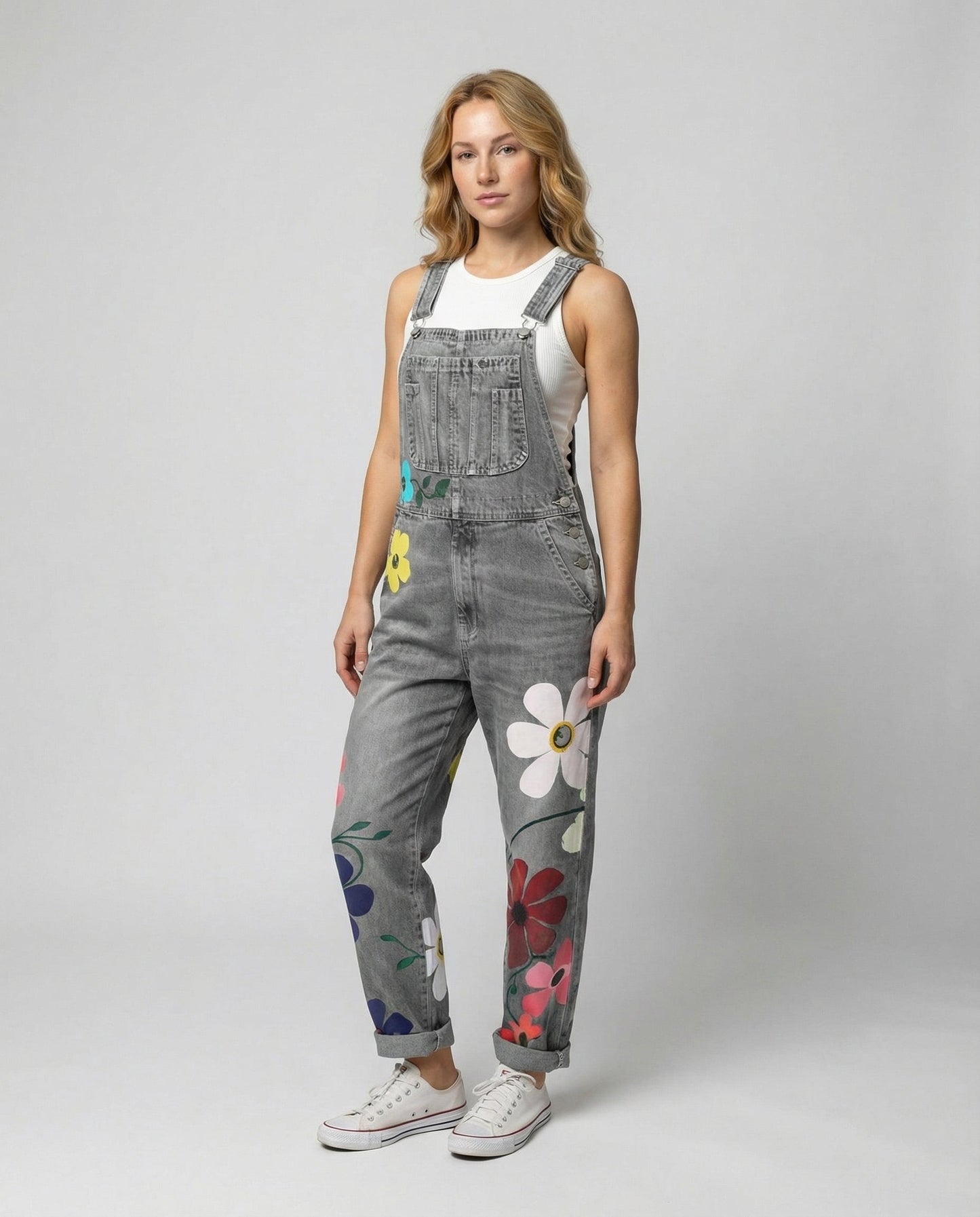 Damen Ärmelloser Denim-Overall - Eveloria