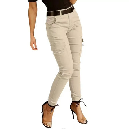 Eveloria Damen Cargo-Hose Hohe Taille
