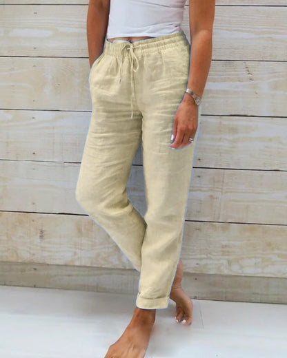 Elastische Damen-Hose Baumwoll-Polyester-Mix