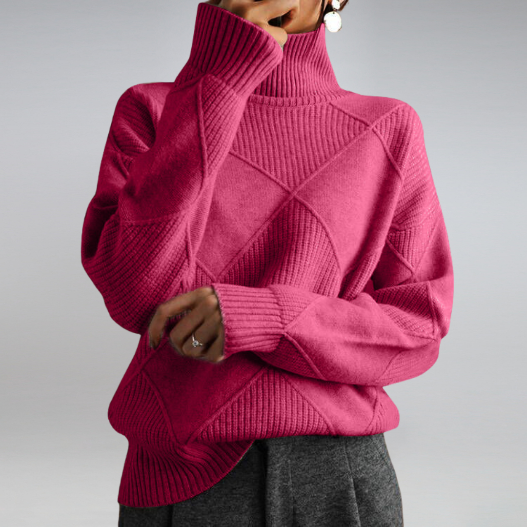 Damen Winter Rollkragenpullover