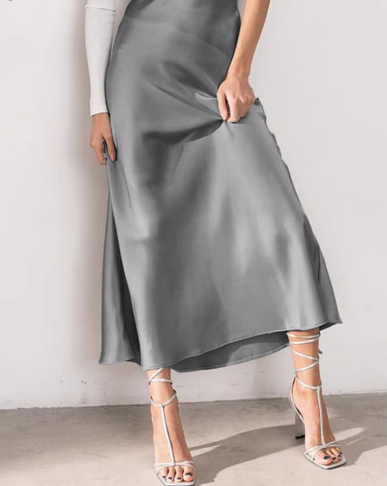 Eveloria Damen Seidenrock Elegant