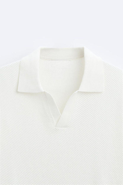 Klassisches Herren Poloshirt Weiß Baumwolle