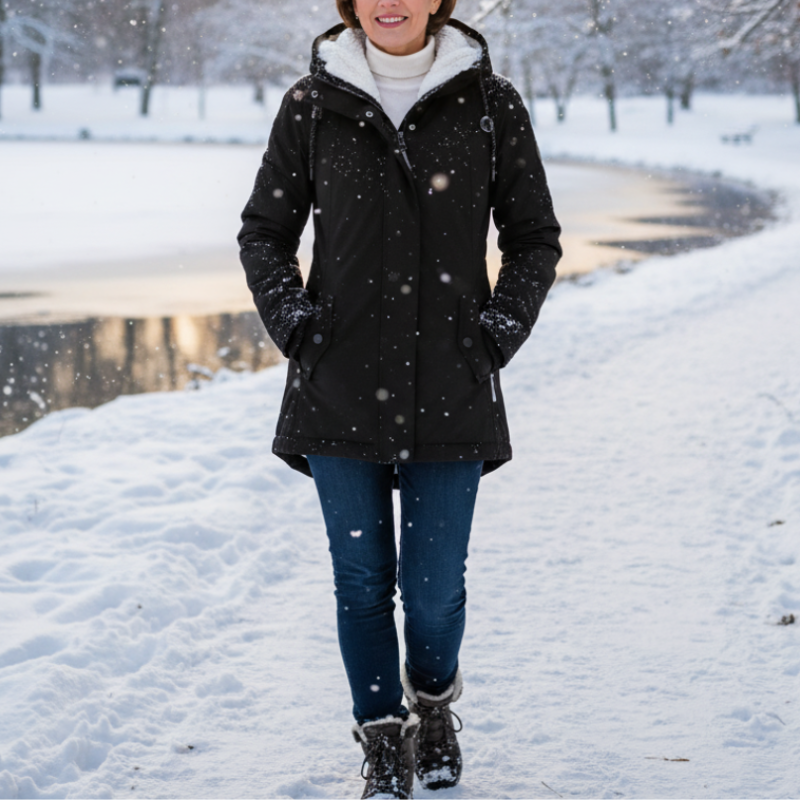 Eveloria Damen Winterparka Sherpa Gefüttert Warm - Eveloria