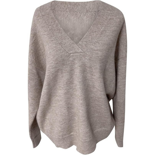 Eveloria Damen Strickpullover V-Ausschnitt - Eveloria