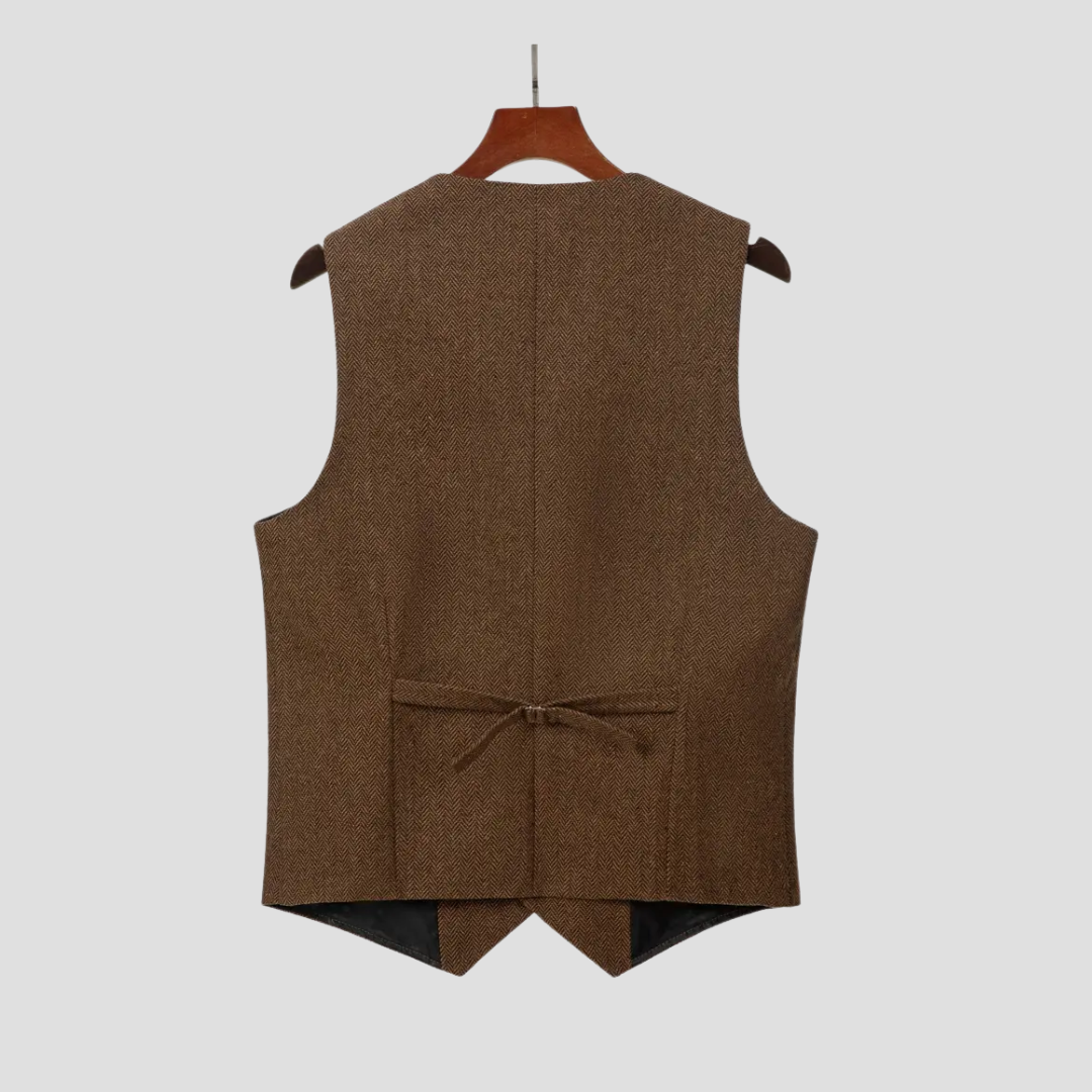 Herren Wollweste Tailored Look Anthrazit