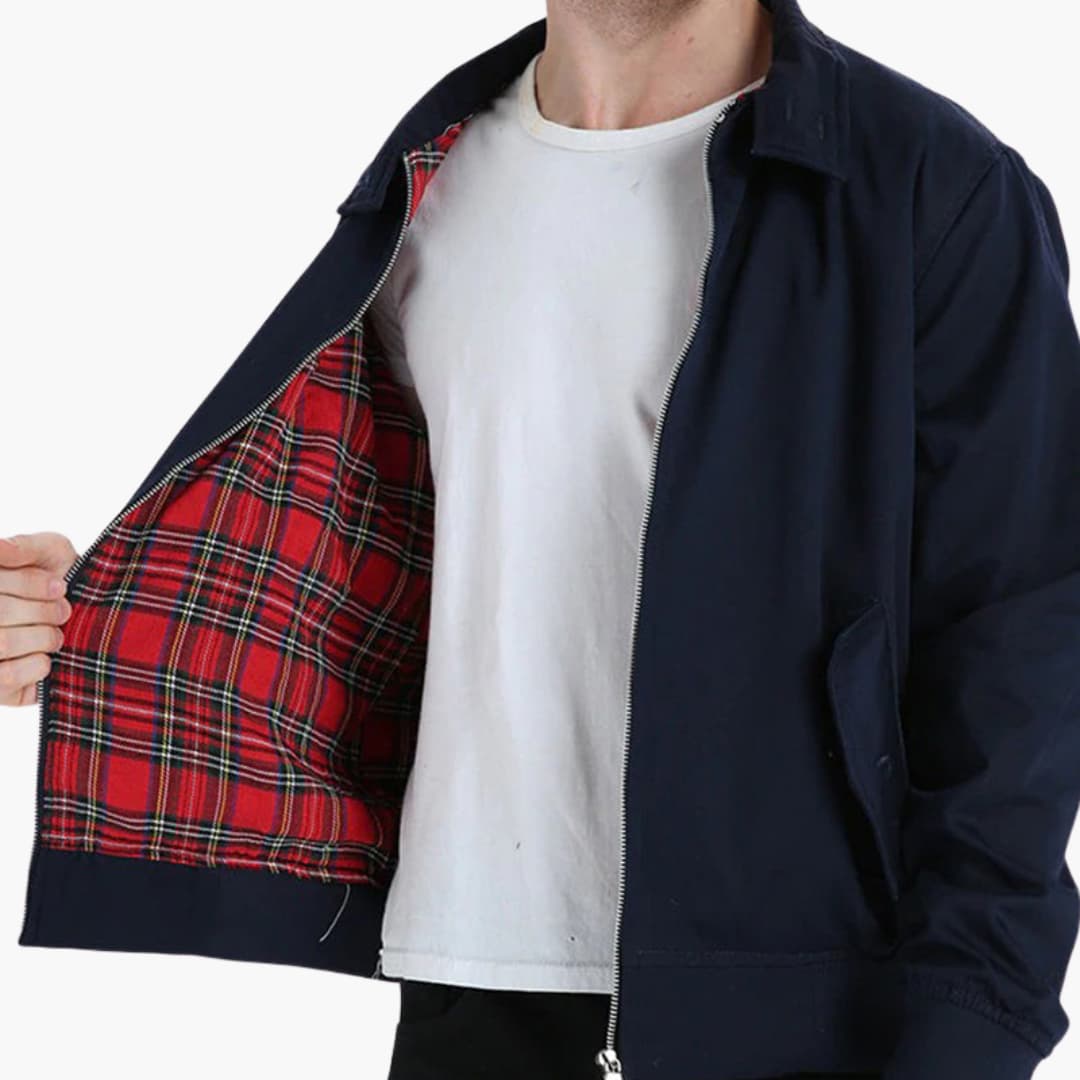 Herren Winterjacke Rippbündchen Reißverschluss