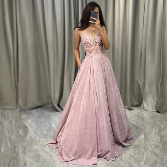 Damen Maxikleid Verziert Hochzeitsgast Schwarz - Eveloria