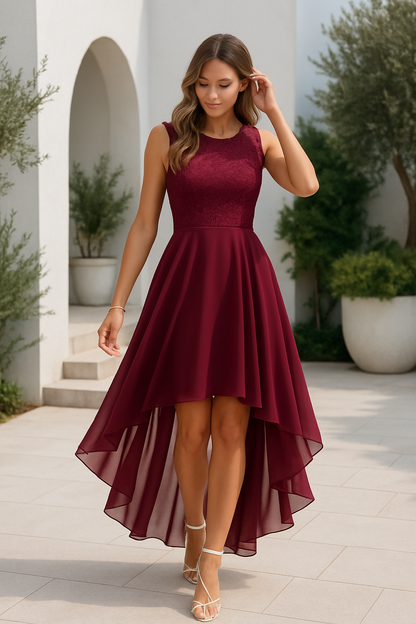 Damen Hochzeitskleid High-Low-Schnitt