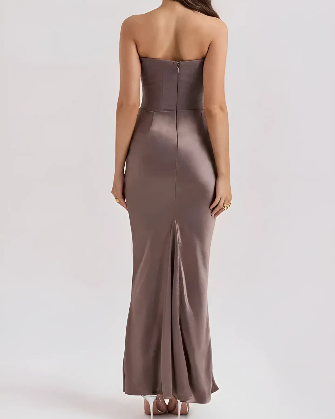 Damen Maxikleid Drapiert Hochzeitsgast