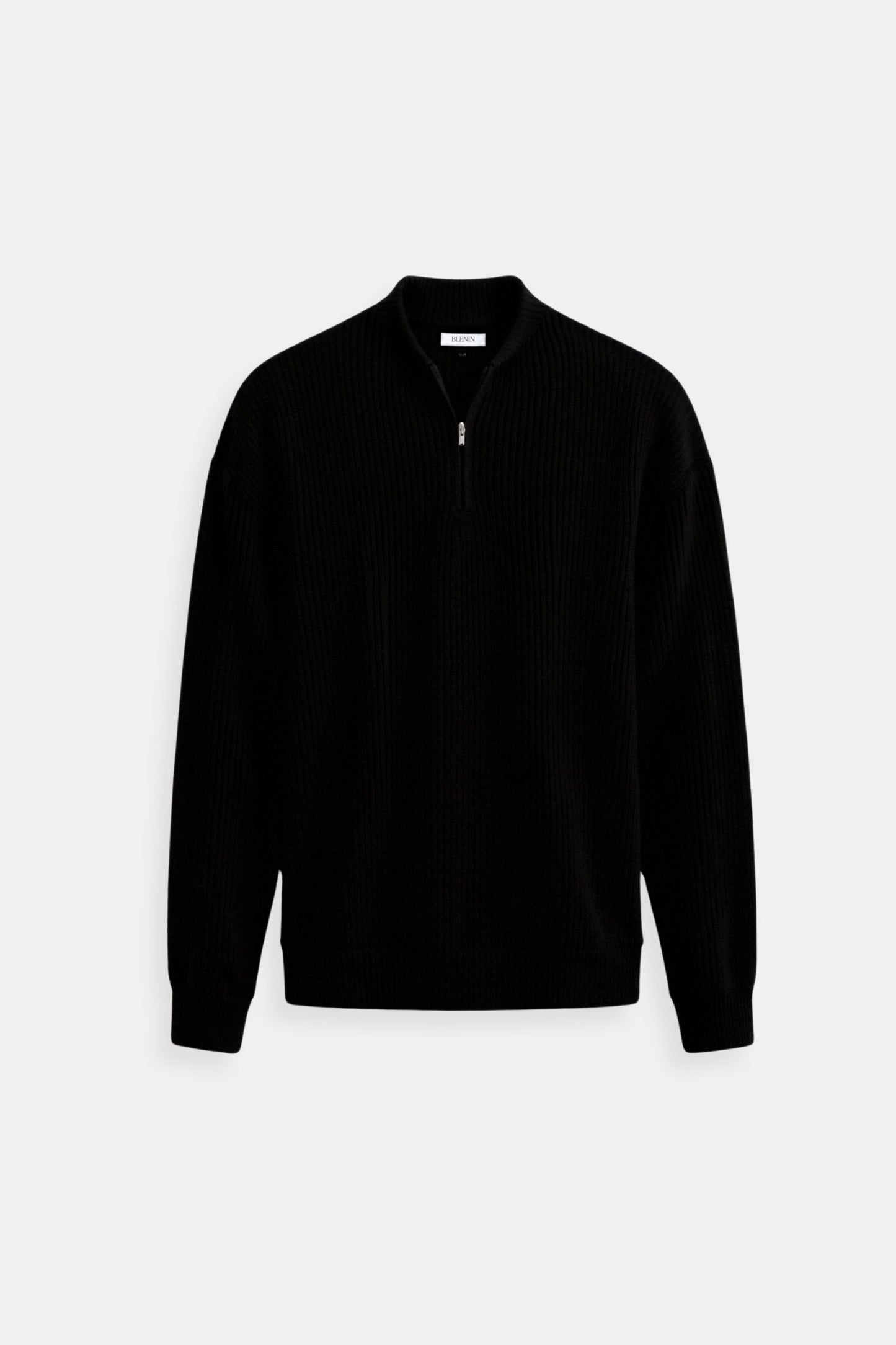 Klassischer Strickpullover Reißverschluss Zeitlos Komfortabel