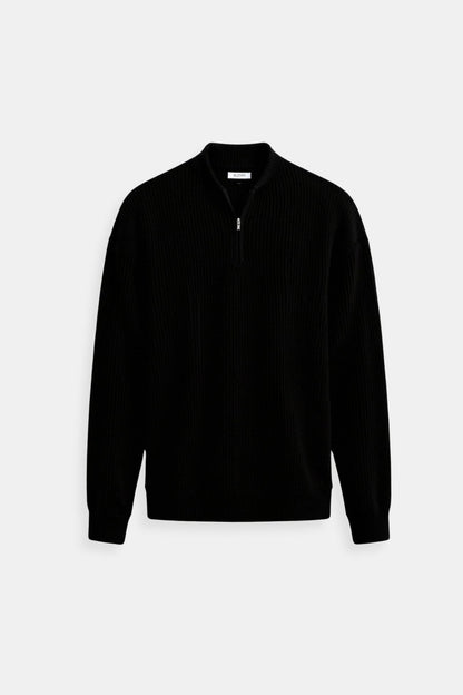 Klassischer Strickpullover Reißverschluss Zeitlos Komfortabel