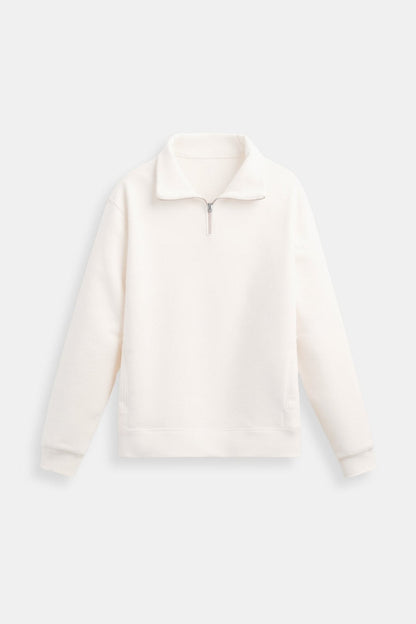 Fleece-Pullover Damen Reißverschluss Wärme Schwarz - Norvielle