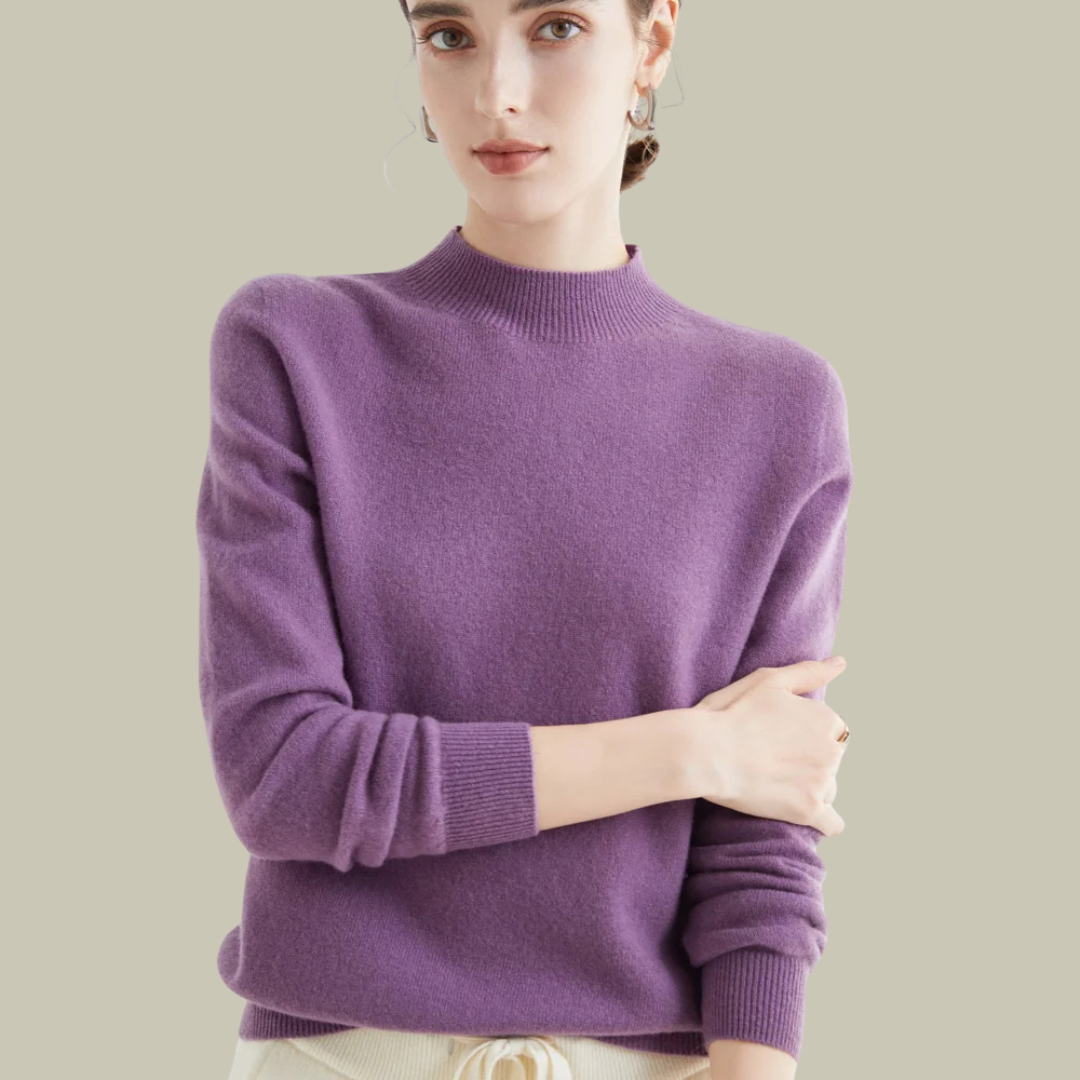 Damen Rollkragenpullover Merinowolle Winter - Eveloria