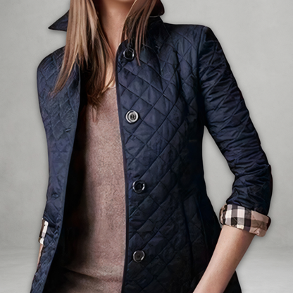 Damen Übergangsjacke Steppstoff Mit Taillenriegel Figurschmeichelnd
