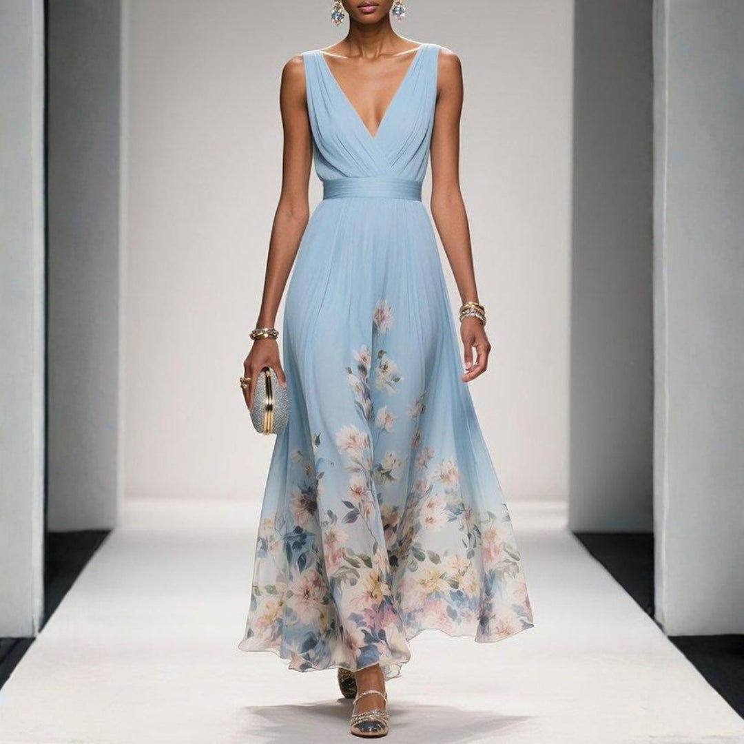 Damen Blumenmuster Kleid Hochzeitsgäste