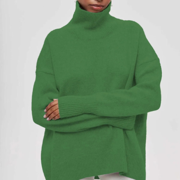 Damen Rollkragenpullover Lässige Passform Winter