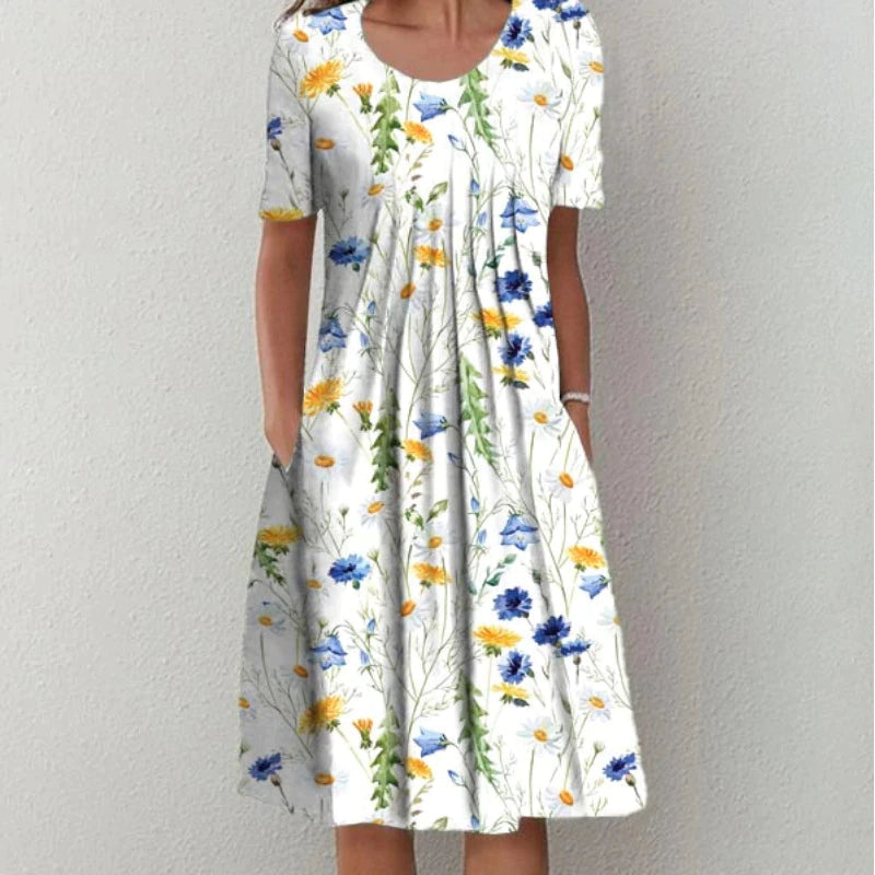 Eveloria Damen Baumwollkleid Elegant
