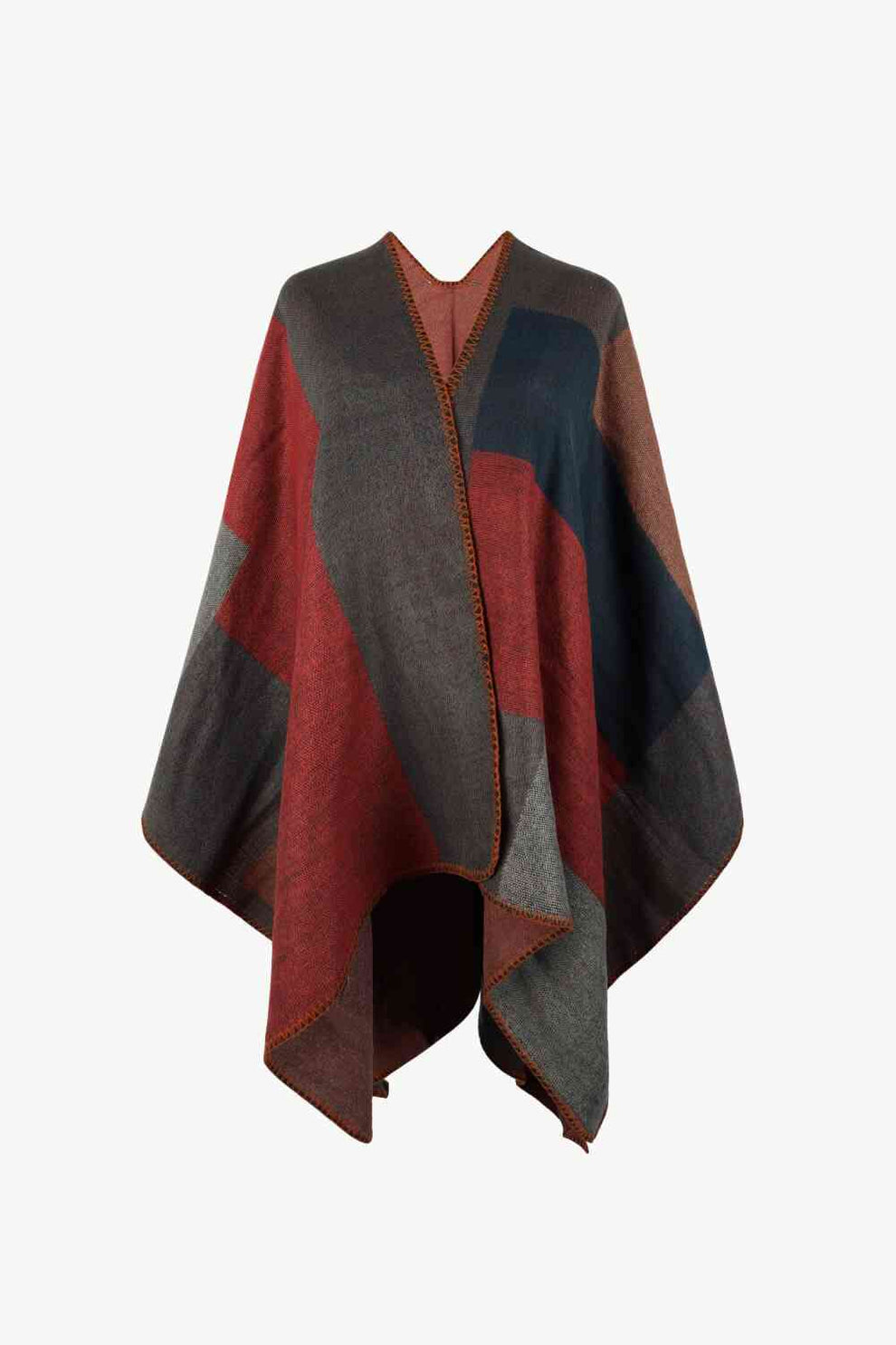 Eveloria Damen Poncho Offenes Design Satten Farbtönen