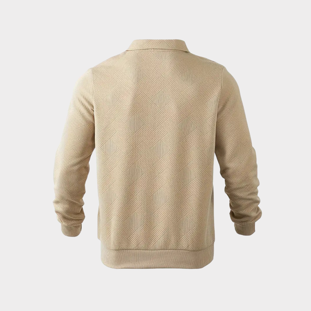 Herren Pullover Halb-Reißverschluss Freizeitshirt