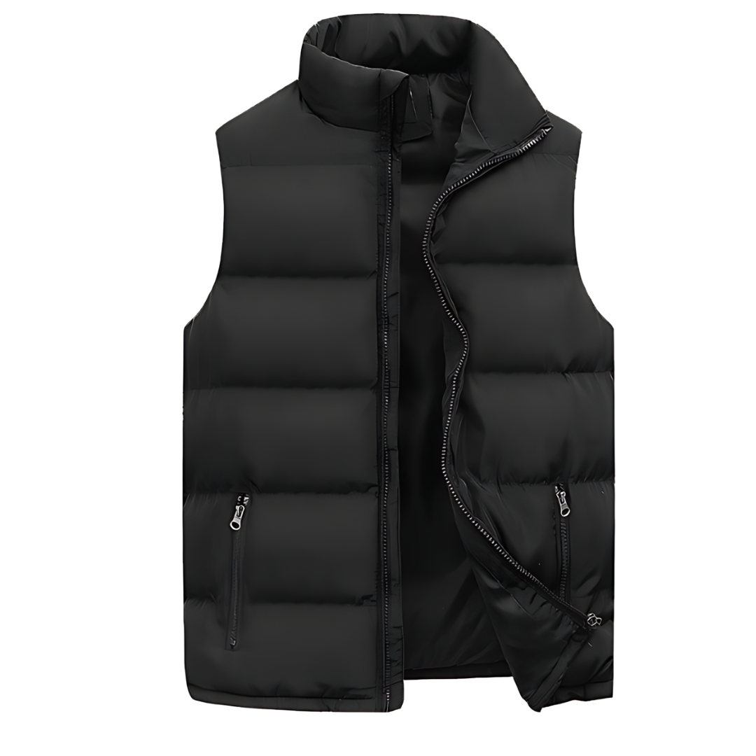 Herren Steppweste Stylisch Schwarz - Eveloria