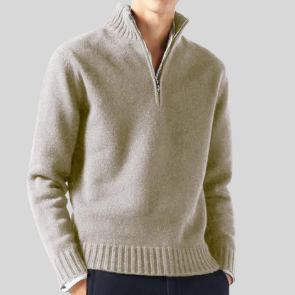 Herren Pullover Halbreißverschluss