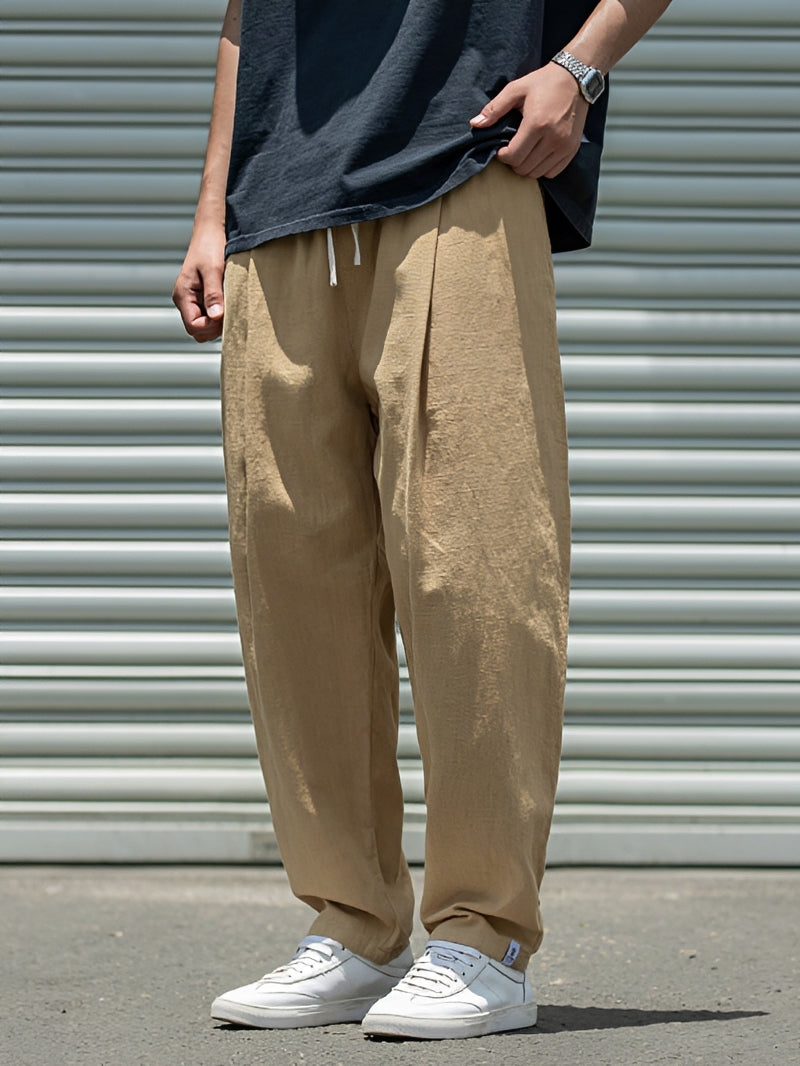 Herren Freizeithose Leicht Bequem Weites Bein