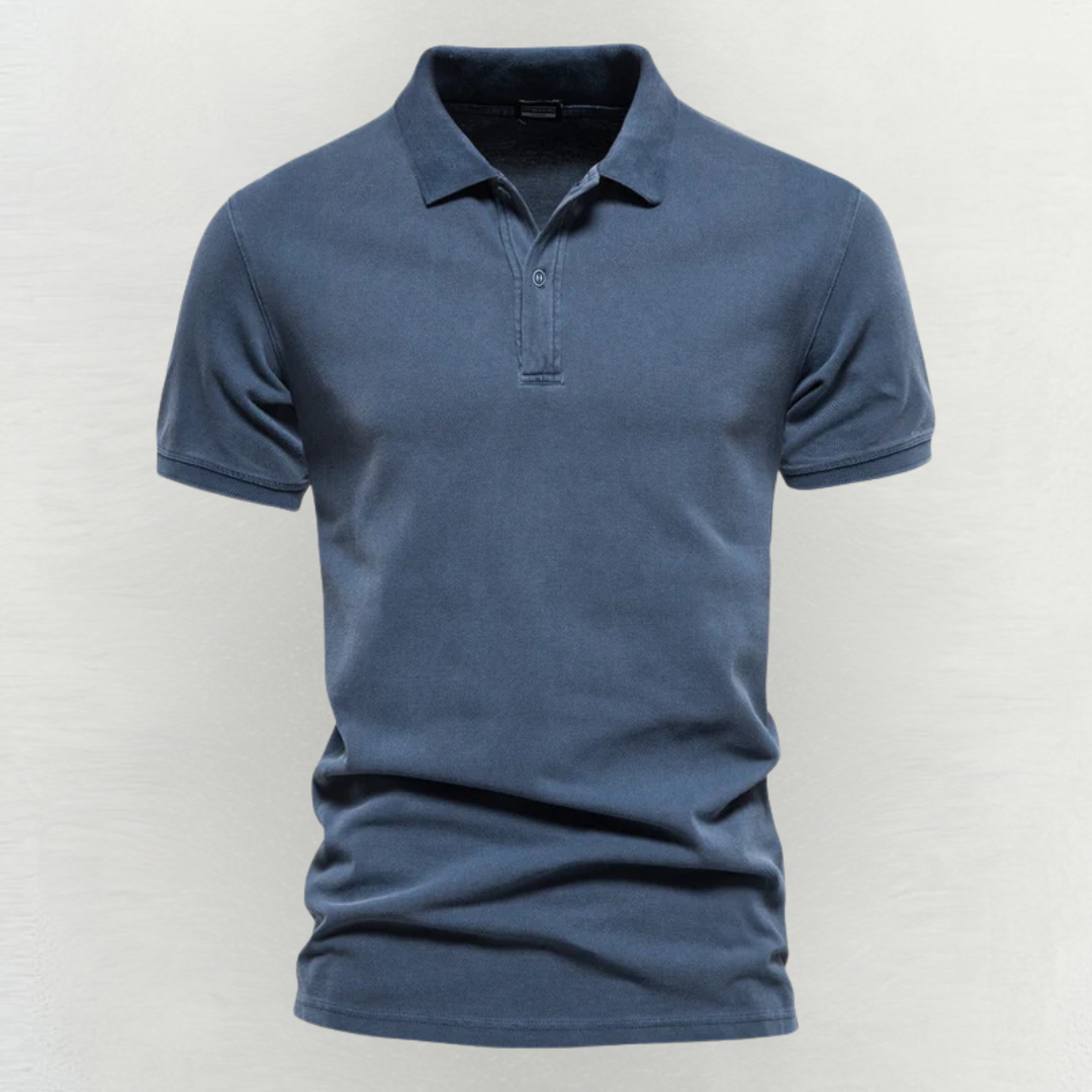 Herren Polo-Shirt Kurzarm Sommer Weiss