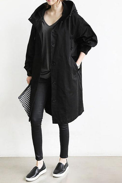 Damen Langjacke mit Kapuze