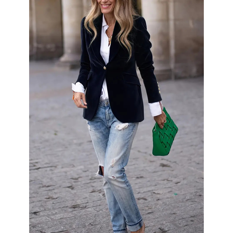 Eveloria Damen Blazer Velvet Casual - Eveloria
