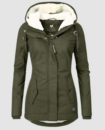 Damen Winterjacke Lang Gefüttert