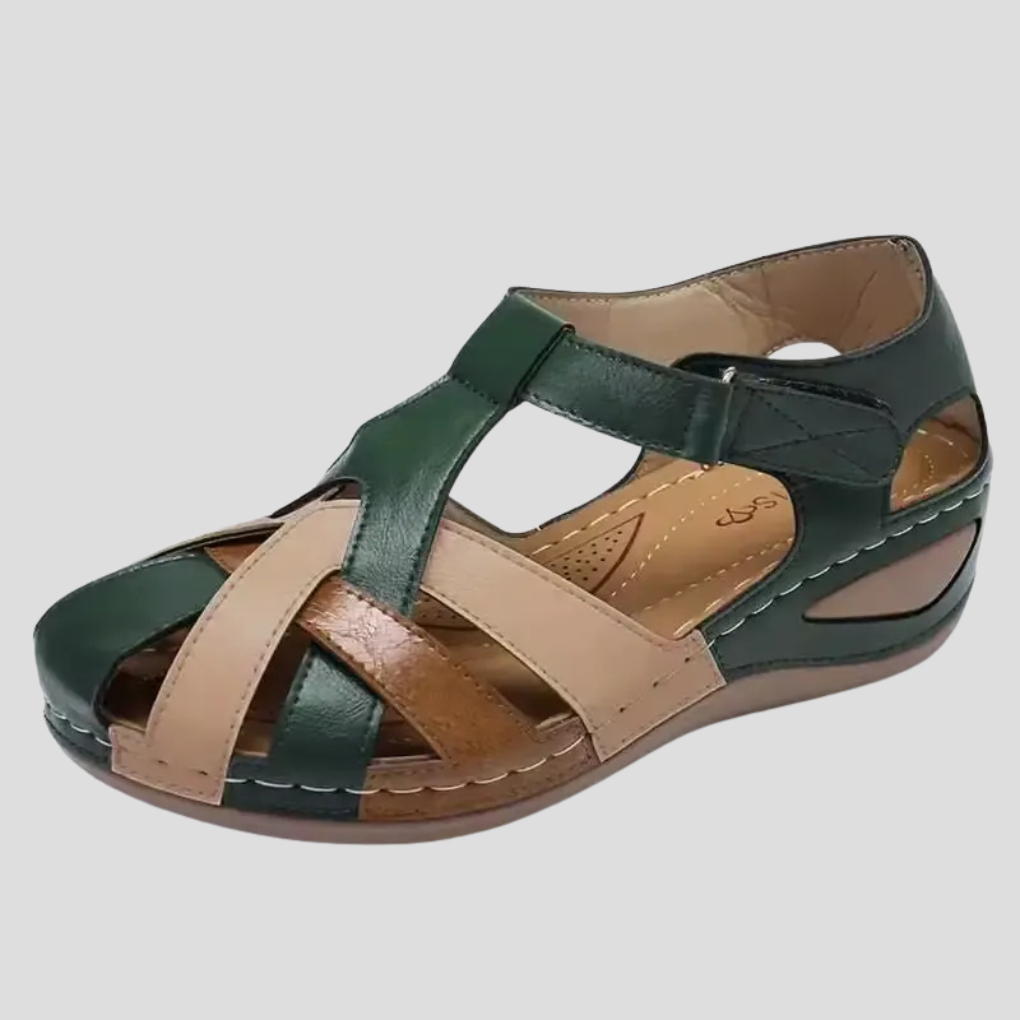 Damen Komfort Sandalen Leder Arch Support