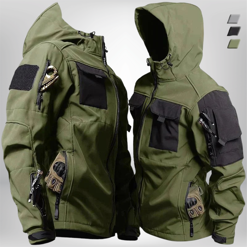 Herren Winterjacke Kapuze Winddicht Wasserabweisend
