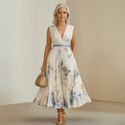 Damen Ärmelloses Maxikleid Fließend Sommerkleid