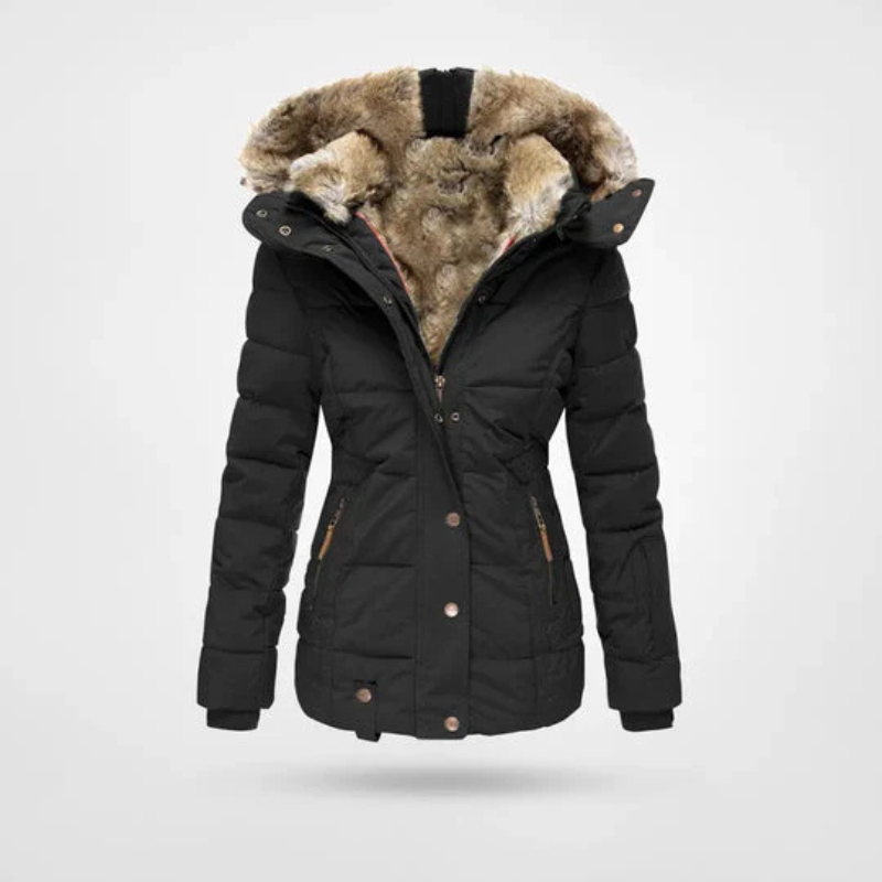 Eveloria Damen Winterjacke Gefüttert Kapuze