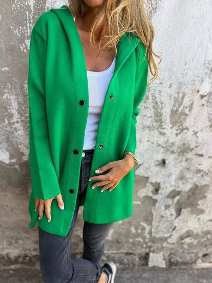 Eveloria Damen Cardigan Mit Kapuze Lässig