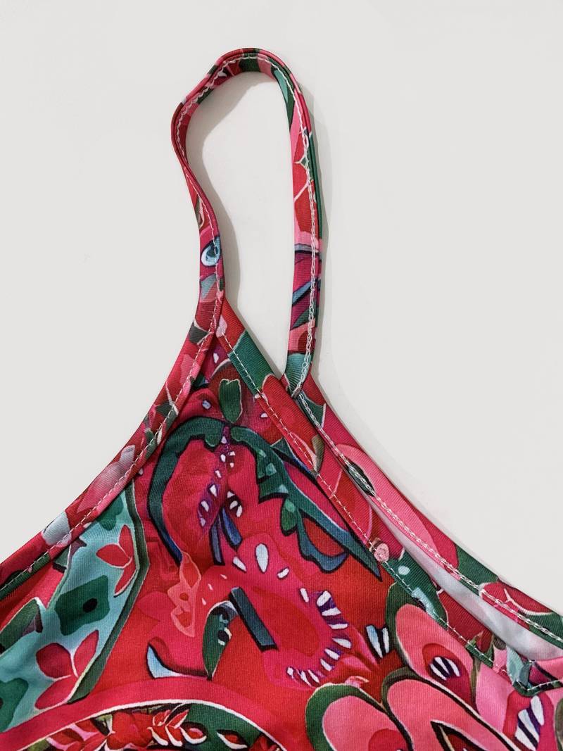 Eveloria Damen Ärmelloses Cami-Kleid Urlaubsstil