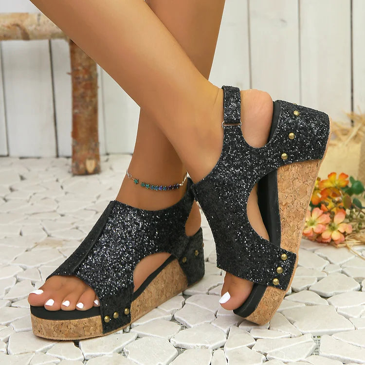 Eveloria Damen Orthopädische Plateausandalen