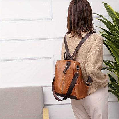 Eveloria Damen Rucksack Veganer Anti-Diebstahl Stadt-Backpack