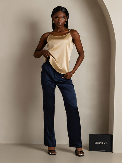 Eveloria Damen Seiden-Camisole Spaghettiträger
