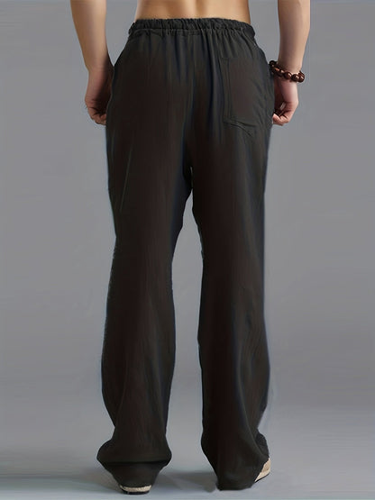 Herren Leinenhose Komfort Lang