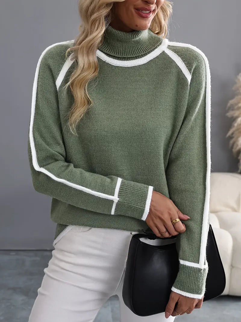 Eveloria Damen Rollkragenpullover Warm